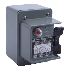 Schneider Electric Non-Reversing NEMA Manual Starter; 16A; 277VAC; 1-Pole; Toggle Operator; NEMA 4 Surface Mount; w/ Pilot Light
